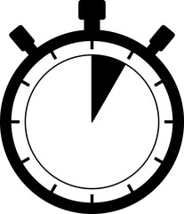 Shortest time, stopwatch vector icon