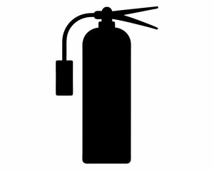 Extinguisher black silhouette vector