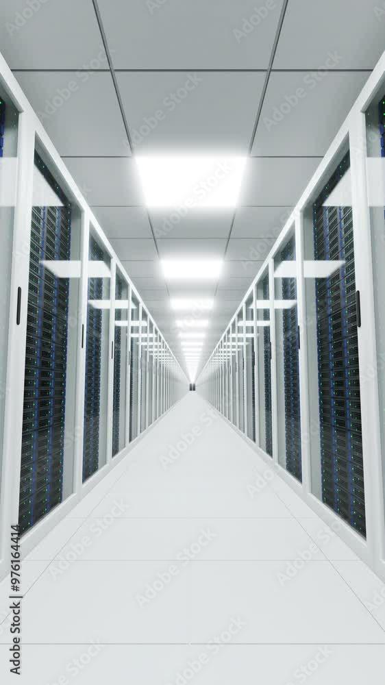 Aufkleber server room in data center, infinite loop