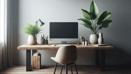A stylish home office in modern style.