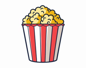 Popcorn vector art illustration,graphic icon,popcorn logo vector