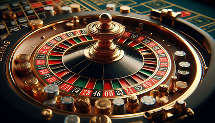 A wheel in a casino for gambling games.