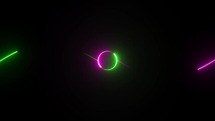 Neon sign background. wavy pink and green laser motion animation, 4k video animation. Youtube logo, youtube intro animation