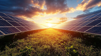 solar panels on the field