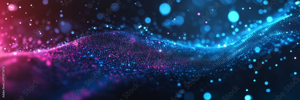 Poster a truly vibrant and dynamic digital background that vividly showcases mesmerizing waves of color and