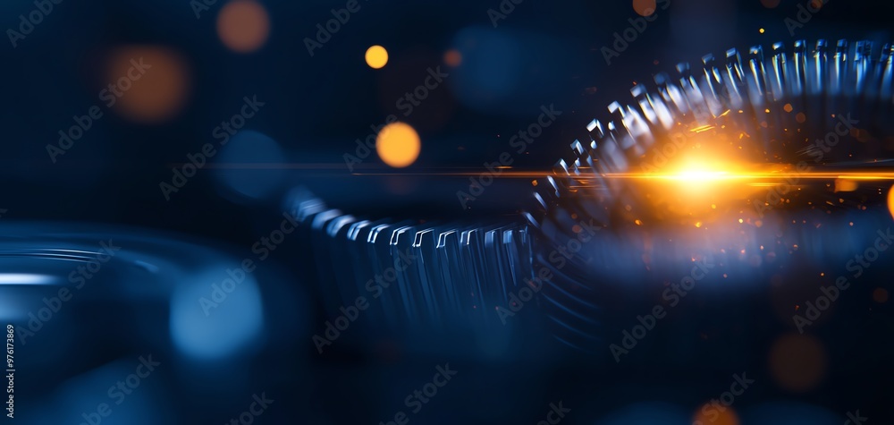 Aufkleber a stunning close-up of a colorful abstract light pattern, evoking a sense of depth and innovation in