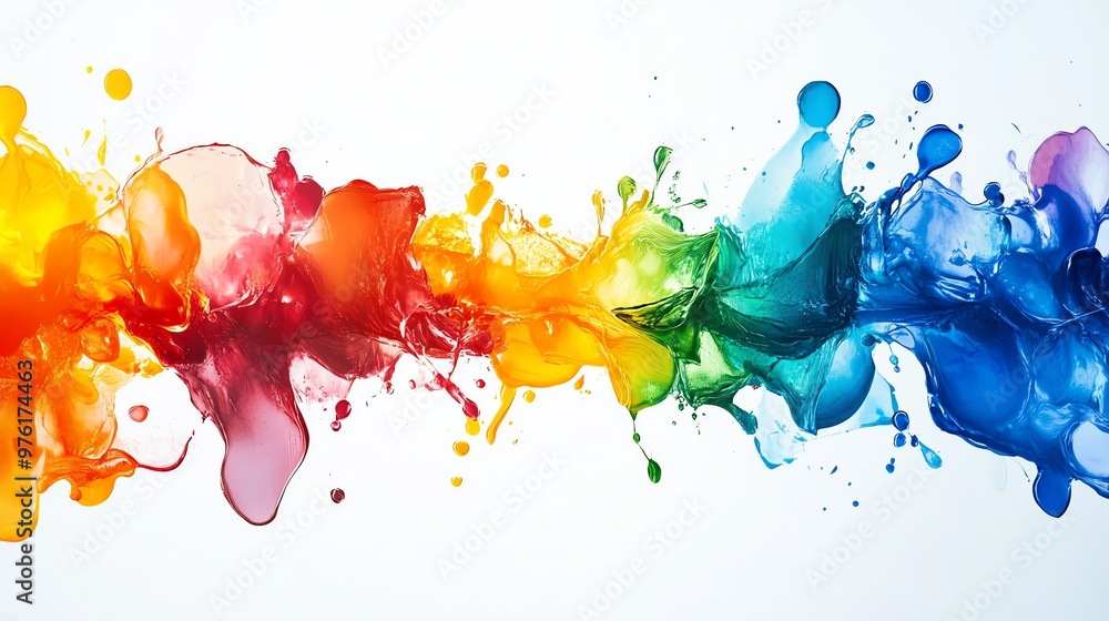 Poster a colorful abstract background with paint splashes.