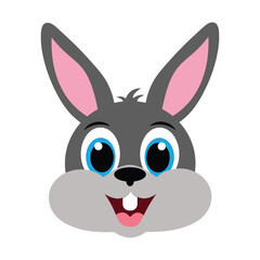 Obraz premium Cute Rabbit color vector illustration