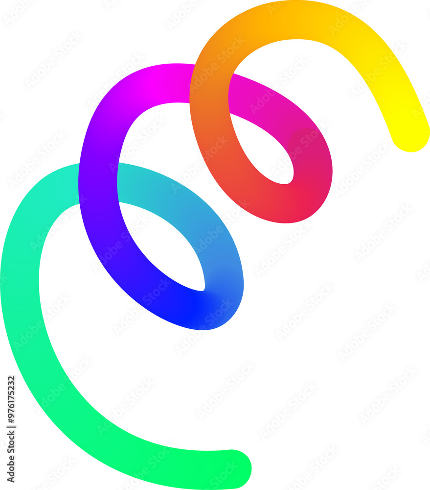 Poster rainbow gradient line. fluid color element. wavy blend swirl stripe. dynamic twisted flowing stroke 
