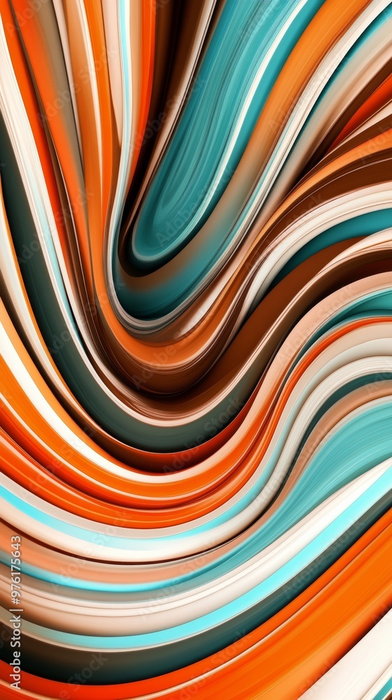 Poster abstract background forming a colorful wavy pattern