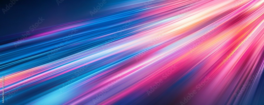 Poster vivid colors blending in abstract speed lines background