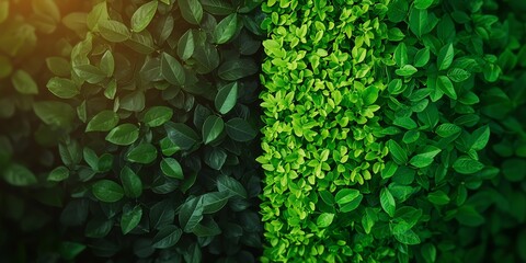 Vibrant greenery showcasing lush leaves, perfect for nature themes, design projects, or as a backdrop for various creative uses.