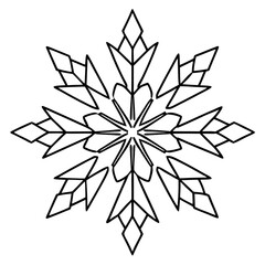 Obraz premium Intricate snowflake patterns, designed with thin lines to show the delicate nature