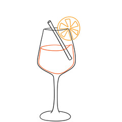 Cocktail glass outline 
