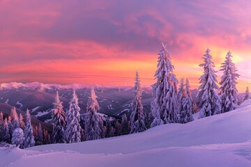 sunset in the mountains