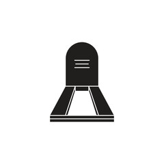 Minimalist rip gravestone icon depicting death