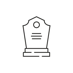 Minimalist rip gravestone icon depicting death