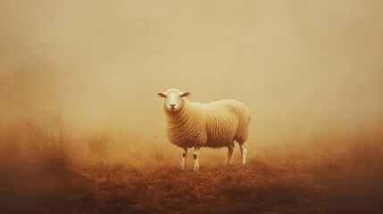 Fototapeta premium sheep in the field