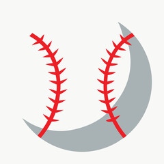 Baseball vector on white background