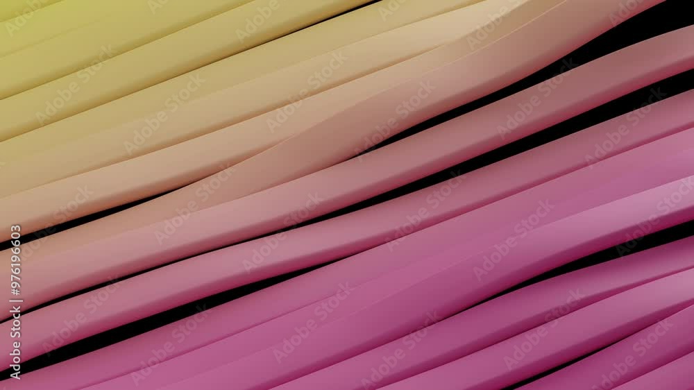Poster abstract surface of multicolored waving lines background. 3d loop
