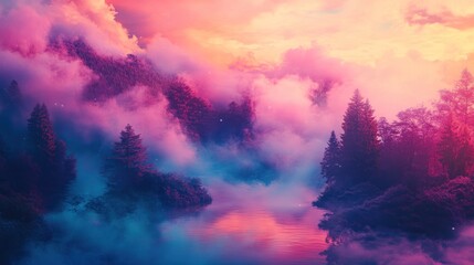 Fototapeta premium Enchanted Forest Landscape