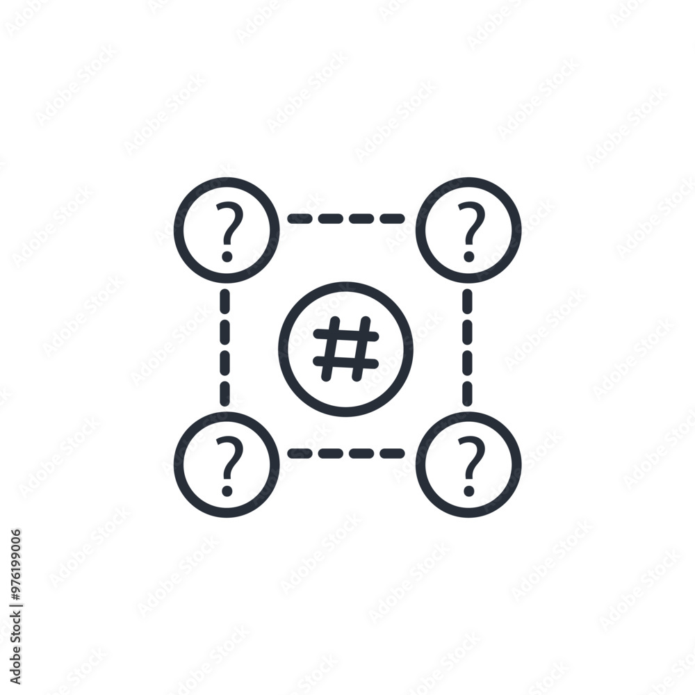 Poster anonymity network icon. vector.editable stroke.linear style sign for use web design,logo.symbol illu