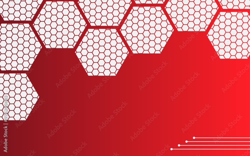 Poster abstract red gradient background polygonal geometric modern tech concept light background creative w