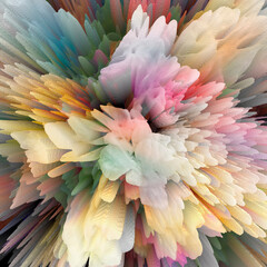 Abstract floral pixel art