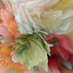 Abstract floral pixel art