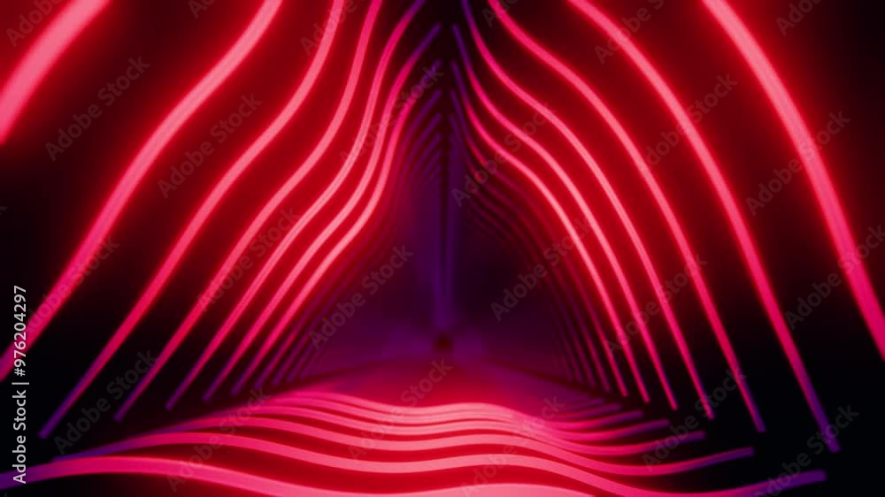 Poster colorful animation loop with glowing lights background 3d