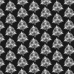 White Lace-Like Buds and Circles on Anthracite