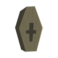Coffin Halloween illustration