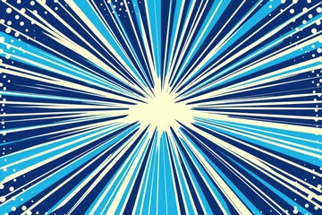 Obraz premium A bright blue and white starburst pattern on a contrasting background, ideal for use in digital designs, marketing materials, and more