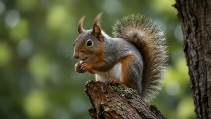 Squirrel on a tree.