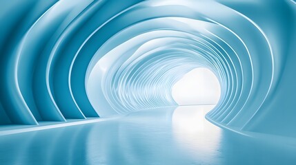 Naklejka premium 3d rendering of white and blue abstract geometric background. Scene for advertising, technology, showcase, banner, game, sport, cosmetic, business, metaverse. Sci-Fi Illustration. Product display