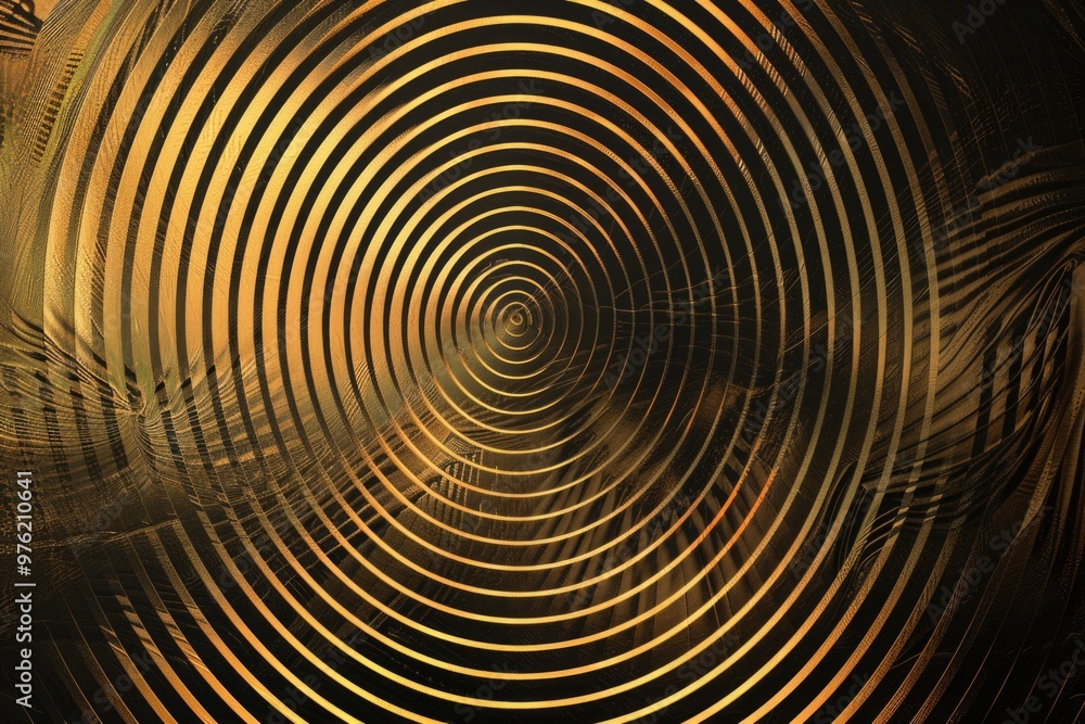 Poster minimalist design featuring a spiral pattern on a dark, high-contrast background