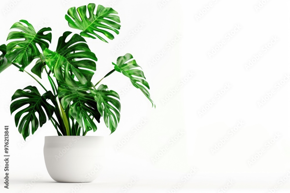 Aufkleber a small potted plant sits on a table with a white container, surrounded by calm atmosphere