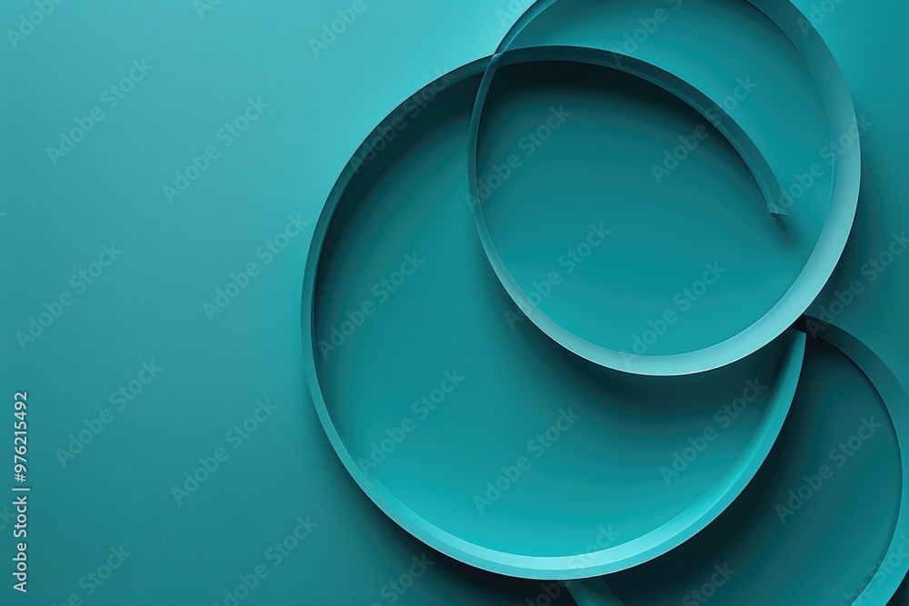 Poster A close-up view of a round object sitting on a blue surface