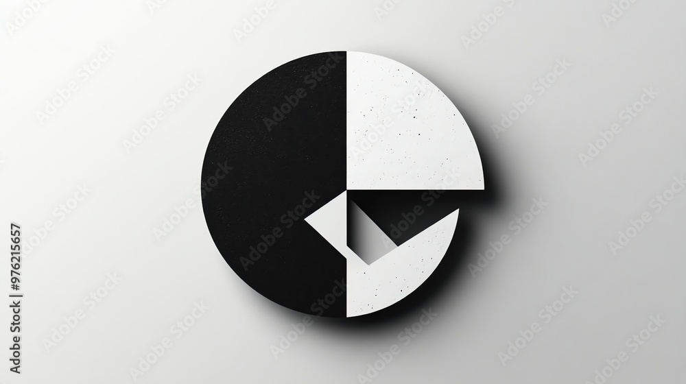 Poster abstract black and white geometric shapes. modern design with a minimal style.