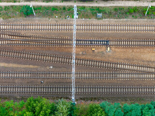 Warszawa, tory kolejowe widziane z góry © hunter76