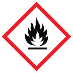 vector graphic of physical hazard sign indicating gas