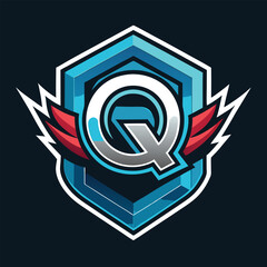 Q gaming logo, Q esport logo, Q mascot logo