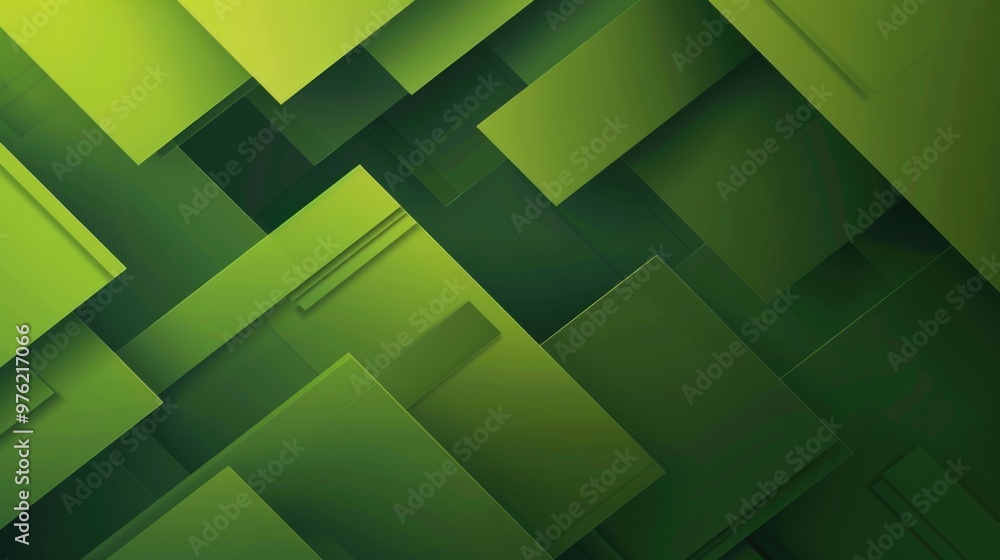 Aufkleber A green background featuring various squares and rectangles in different sizes and arrangements