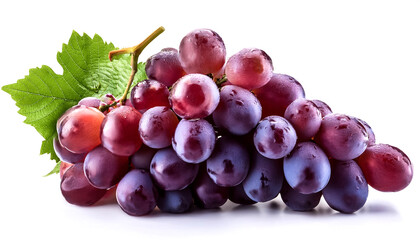 bunch of grapes isolated on white background