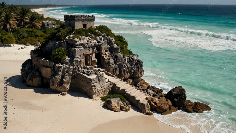 Wall mural Tulum, Mexico beach.