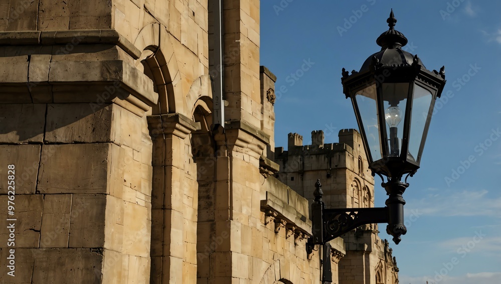 Wall mural Turret and lamp post on Lendal Bridge, York.