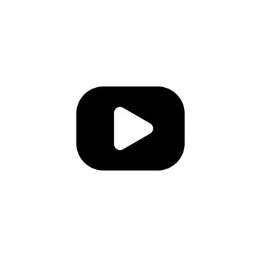 recommend clip art: Play video or play media flat icon for apps 
