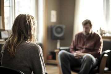 Counseling session in a cozy office setting