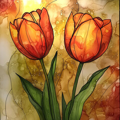 orange tulips