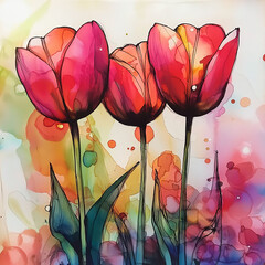 pink tulips